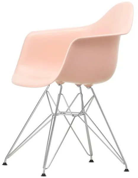 Vitra Eames Plastic DAR Spisebordsstol RE Pale Rose/Krom